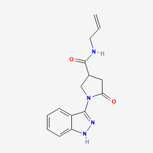 molecular formula C15H16N4O2 B11006305 1-(1H-indazol-3-yl)-5-oxo-N-(prop-2-en-1-yl)pyrrolidine-3-carboxamide 