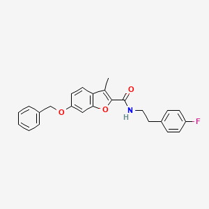 6-(benzyloxy)-N-[2-(4-fluorophenyl)ethyl]-3-methyl-1-benzofuran-2-carboxamide