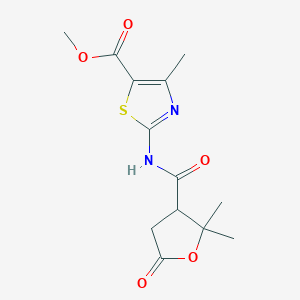 Methyl 2-{[(2,2-dimethyl-5-oxotetrahydrofuran-3-yl)carbonyl]amino}-4-methyl-1,3-thiazole-5-carboxylate