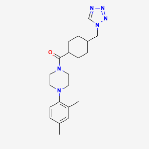 1-(2,4-dimethylphenyl)-4-{[trans-4-(1H-tetrazol-1-ylmethyl)cyclohexyl]carbonyl}piperazine