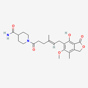 1-[(4E)-6-(4-hydroxy-6-methoxy-7-methyl-3-oxo-1,3-dihydro-2-benzofuran-5-yl)-4-methylhex-4-enoyl]piperidine-4-carboxamide