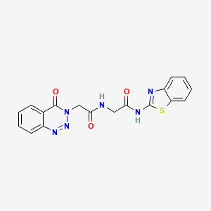 N-1,3-benzothiazol-2-yl-N~2~-[(4-oxo-1,2,3-benzotriazin-3(4H)-yl)acetyl]glycinamide