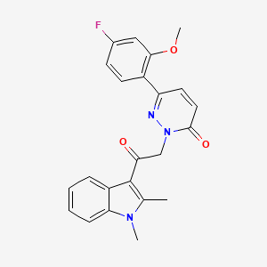 2-[2-(1,2-dimethyl-1H-indol-3-yl)-2-oxoethyl]-6-(4-fluoro-2-methoxyphenyl)pyridazin-3(2H)-one