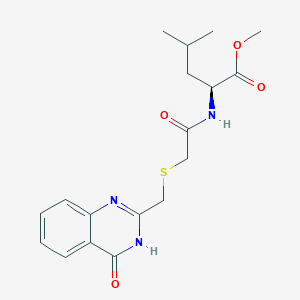 molecular formula C18H23N3O4S B11006382 methyl N-({[(4-hydroxyquinazolin-2-yl)methyl]sulfanyl}acetyl)-L-leucinate 