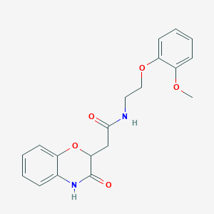 N-[2-(2-methoxyphenoxy)ethyl]-2-(3-oxo-3,4-dihydro-2H-1,4-benzoxazin-2-yl)acetamide