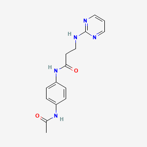 N-[4-(acetylamino)phenyl]-N~3~-pyrimidin-2-yl-beta-alaninamide