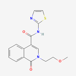 molecular formula C16H15N3O3S B11006392 2-(2-methoxyethyl)-1-oxo-N-(1,3-thiazol-2-yl)-1,2-dihydroisoquinoline-4-carboxamide 