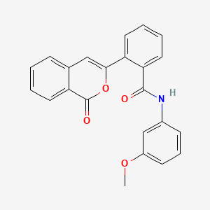 molecular formula C23H17NO4 B11006394 N-(3-methoxyphenyl)-2-(1-oxo-1H-isochromen-3-yl)benzamide 