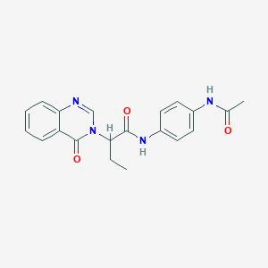 N-[4-(acetylamino)phenyl]-2-(4-oxoquinazolin-3(4H)-yl)butanamide