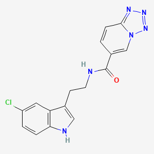 molecular formula C16H13ClN6O B11006424 N-[2-(5-chloro-1H-indol-3-yl)ethyl]tetrazolo[1,5-a]pyridine-6-carboxamide 