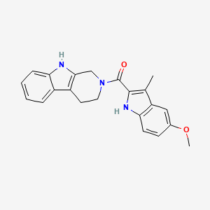 molecular formula C22H21N3O2 B11006426 (5-methoxy-3-methyl-1H-indol-2-yl)(1,3,4,9-tetrahydro-2H-beta-carbolin-2-yl)methanone 