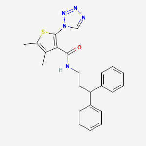 molecular formula C23H23N5OS B11006436 N-(3,3-diphenylpropyl)-4,5-dimethyl-2-(1H-tetrazol-1-yl)thiophene-3-carboxamide 