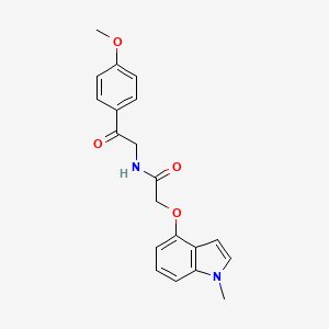 N-[2-(4-methoxyphenyl)-2-oxoethyl]-2-[(1-methyl-1H-indol-4-yl)oxy]acetamide