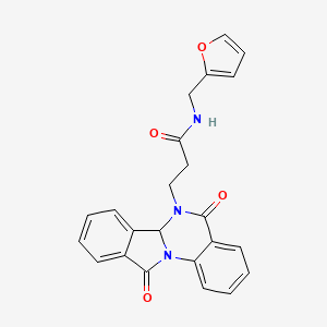 3-(5,11-dioxo-6a,11-dihydroisoindolo[2,1-a]quinazolin-6(5H)-yl)-N-(furan-2-ylmethyl)propanamide