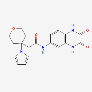 N-(2-hydroxy-3-oxo-3,4-dihydroquinoxalin-6-yl)-2-[4-(1H-pyrrol-1-yl)tetrahydro-2H-pyran-4-yl]acetamide