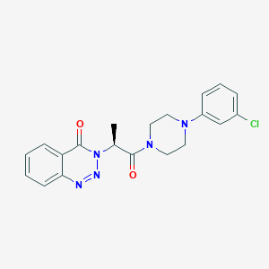 3-{(2S)-1-[4-(3-chlorophenyl)piperazin-1-yl]-1-oxopropan-2-yl}-1,2,3-benzotriazin-4(3H)-one