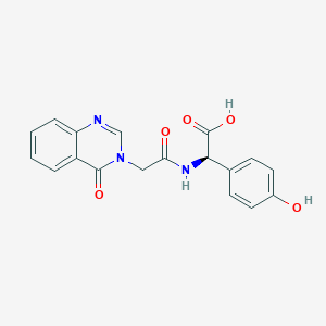 molecular formula C18H15N3O5 B11006446 (2R)-(4-hydroxyphenyl){[(4-oxoquinazolin-3(4H)-yl)acetyl]amino}ethanoic acid 