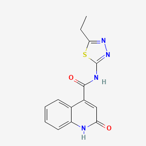 N-(5-ethyl-1,3,4-thiadiazol-2-yl)-2-hydroxyquinoline-4-carboxamide