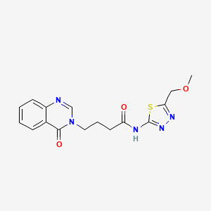 N-[(2Z)-5-(methoxymethyl)-1,3,4-thiadiazol-2(3H)-ylidene]-4-(4-oxoquinazolin-3(4H)-yl)butanamide