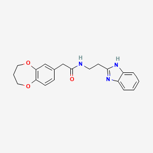 N-[2-(1H-benzimidazol-2-yl)ethyl]-2-(3,4-dihydro-2H-1,5-benzodioxepin-7-yl)acetamide