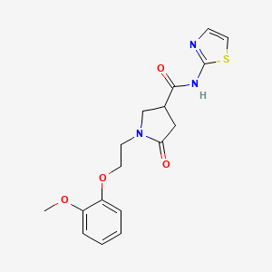 1-[2-(2-methoxyphenoxy)ethyl]-5-oxo-N-(1,3-thiazol-2-yl)pyrrolidine-3-carboxamide