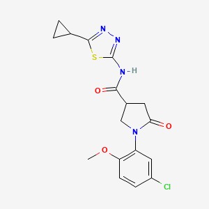 1-(5-chloro-2-methoxyphenyl)-N-(5-cyclopropyl-1,3,4-thiadiazol-2-yl)-5-oxopyrrolidine-3-carboxamide