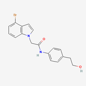 molecular formula C18H17BrN2O2 B11006530 2-(4-bromo-1H-indol-1-yl)-N-(4-(2-hydroxyethyl)phenyl)acetamide 