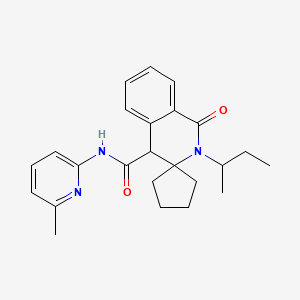 2'-(butan-2-yl)-N-(6-methylpyridin-2-yl)-1'-oxo-1',4'-dihydro-2'H-spiro[cyclopentane-1,3'-isoquinoline]-4'-carboxamide