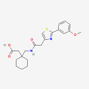 {1-[({[2-(3-Methoxyphenyl)-1,3-thiazol-4-yl]acetyl}amino)methyl]cyclohexyl}acetic acid