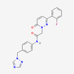 2-[3-(2-fluorophenyl)-6-oxopyridazin-1(6H)-yl]-N-[4-(1H-1,2,4-triazol-1-ylmethyl)phenyl]acetamide