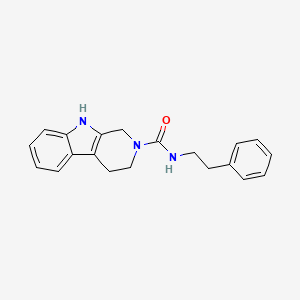 molecular formula C20H21N3O B11006579 N-Phenethyl-1,3,4,9-tetrahydro-2H-beta-carboline-2-carboxamide 