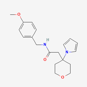 N-(4-methoxybenzyl)-2-[4-(1H-pyrrol-1-yl)tetrahydro-2H-pyran-4-yl]acetamide