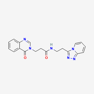 3-(4-oxoquinazolin-3(4H)-yl)-N-[2-([1,2,4]triazolo[4,3-a]pyridin-3-yl)ethyl]propanamide