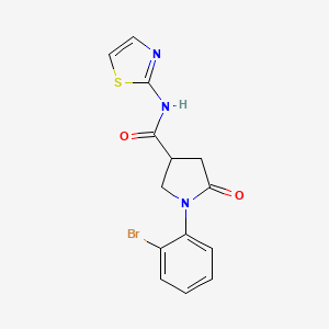 1-(2-bromophenyl)-5-oxo-N-(1,3-thiazol-2-yl)pyrrolidine-3-carboxamide