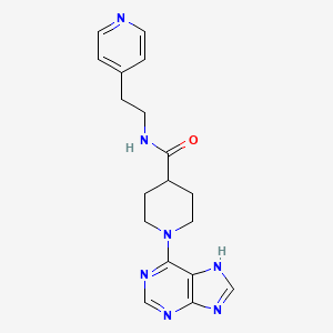 1-(9H-purin-6-yl)-N-[2-(pyridin-4-yl)ethyl]piperidine-4-carboxamide