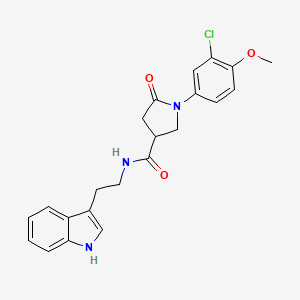 1-(3-chloro-4-methoxyphenyl)-N-[2-(1H-indol-3-yl)ethyl]-5-oxopyrrolidine-3-carboxamide