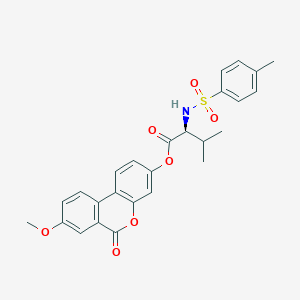 molecular formula C26H25NO7S B11006634 8-methoxy-6-oxo-6H-benzo[c]chromen-3-yl N-[(4-methylphenyl)sulfonyl]-L-valinate 