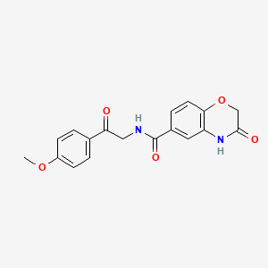 3-hydroxy-N-[2-(4-methoxyphenyl)-2-oxoethyl]-2H-1,4-benzoxazine-6-carboxamide