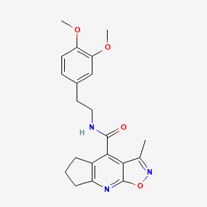 N-[2-(3,4-dimethoxyphenyl)ethyl]-3-methyl-6,7-dihydro-5H-cyclopenta[b][1,2]oxazolo[4,5-e]pyridine-4-carboxamide