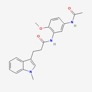 N-[5-(acetylamino)-2-methoxyphenyl]-3-(1-methyl-1H-indol-3-yl)propanamide