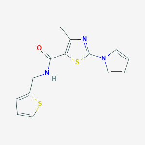 4-methyl-2-(1H-pyrrol-1-yl)-N-(2-thienylmethyl)-1,3-thiazole-5-carboxamide