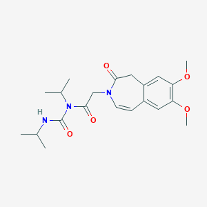 2-(7,8-dimethoxy-2-oxo-1,2-dihydro-3H-3-benzazepin-3-yl)-N-(propan-2-yl)-N-(propan-2-ylcarbamoyl)acetamide