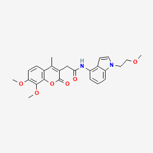 2-(7,8-dimethoxy-4-methyl-2-oxo-2H-chromen-3-yl)-N-[1-(2-methoxyethyl)-1H-indol-4-yl]acetamide