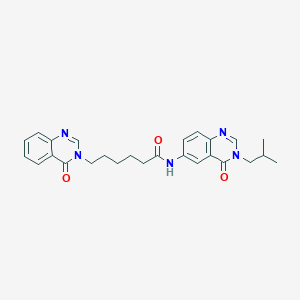 N-[3-(2-methylpropyl)-4-oxo-3,4-dihydroquinazolin-6-yl]-6-(4-oxoquinazolin-3(4H)-yl)hexanamide