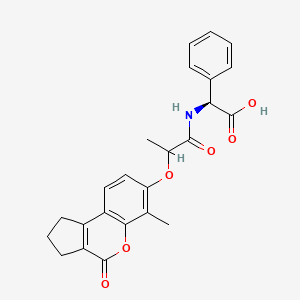 molecular formula C24H23NO6 B11006711 (2S)-({2-[(6-methyl-4-oxo-1,2,3,4-tetrahydrocyclopenta[c]chromen-7-yl)oxy]propanoyl}amino)(phenyl)ethanoic acid 