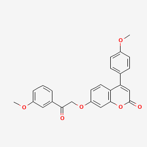 4-(4-methoxyphenyl)-7-[2-(3-methoxyphenyl)-2-oxoethoxy]-2H-chromen-2-one