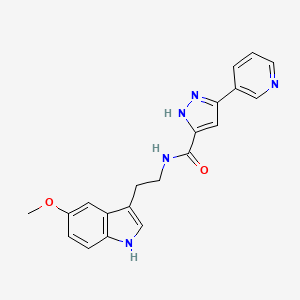 N-[2-(5-methoxy-1H-indol-3-yl)ethyl]-3-(pyridin-3-yl)-1H-pyrazole-5-carboxamide