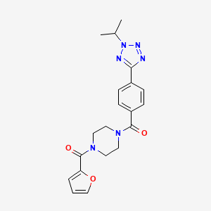 molecular formula C20H22N6O3 B11006721 furan-2-yl[4-({4-[2-(propan-2-yl)-2H-tetrazol-5-yl]phenyl}carbonyl)piperazin-1-yl]methanone 