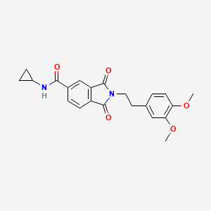 N-cyclopropyl-2-[2-(3,4-dimethoxyphenyl)ethyl]-1,3-dioxo-2,3-dihydro-1H-isoindole-5-carboxamide