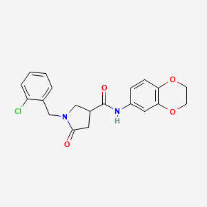 1-(2-chlorobenzyl)-N-(2,3-dihydro-1,4-benzodioxin-6-yl)-5-oxopyrrolidine-3-carboxamide